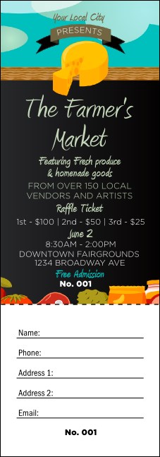 Farmer's Market Raffle Ticket Product Front