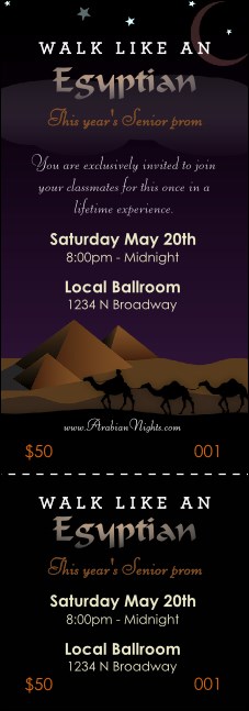 Egyptian Event Ticket Product Front