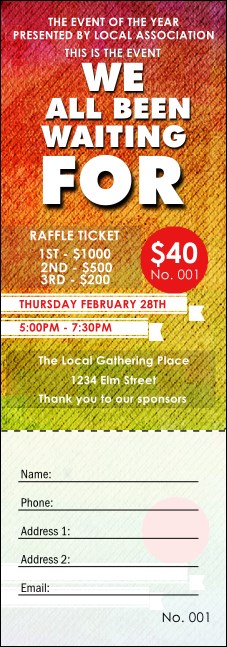 Rainbow Raffle Ticket Product Front