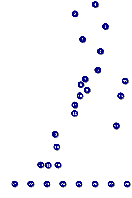 Red and Silver Logo Poster Front Field Markers