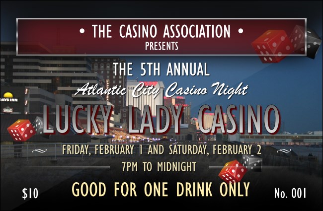 Atlantic City Drink Ticket Product Front