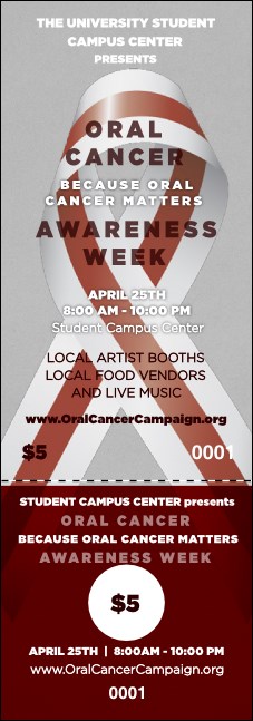 Oral Cancer Event Ticket Product Front