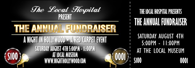 Hollywood Lights Event Ticket Product Front