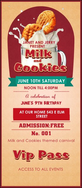 Milk & Cookies VIP Pass Product Front