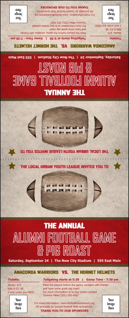 Football Red Table Tent