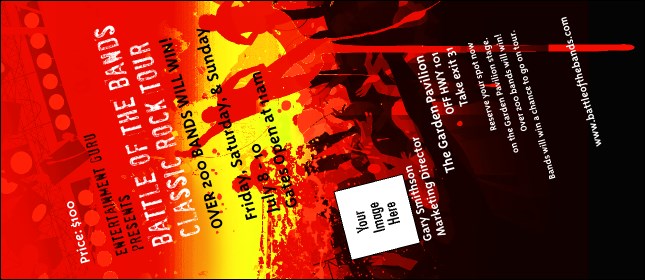 Rock Concert Red VIP Event Badge Large