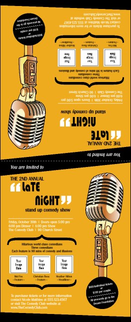 Comedy Retro Table Tent Product Front