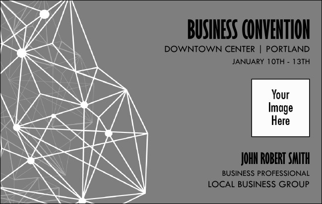 White Geometric Patterns VIP Event Badge Medium Product Front