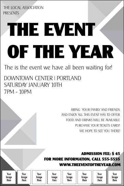 All Purpose Triangles Black and White Image Poster Product Front