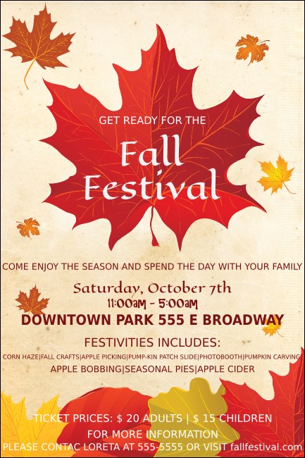 Fall Leaves Poster Product Front