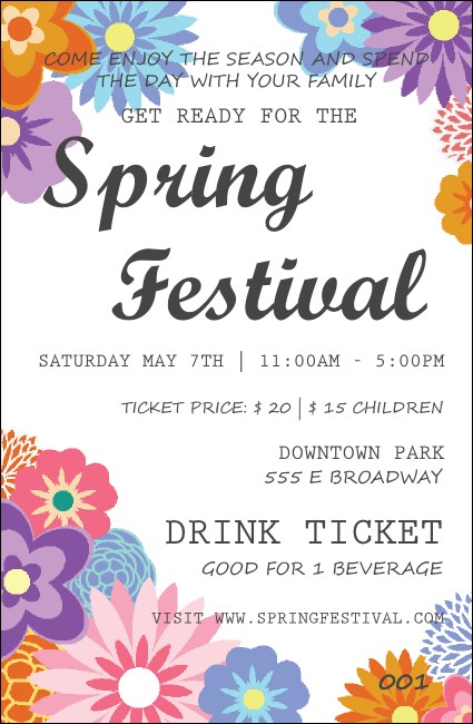 Spring Festival 3 Drink Ticket Product Front