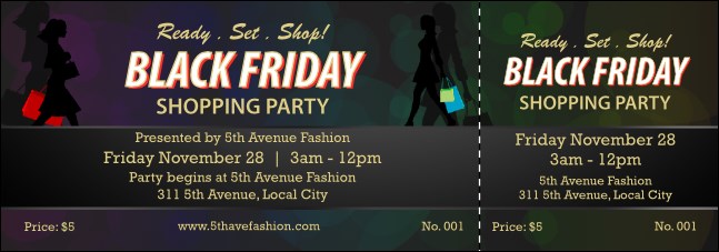 Black Friday Event Ticket Product Front