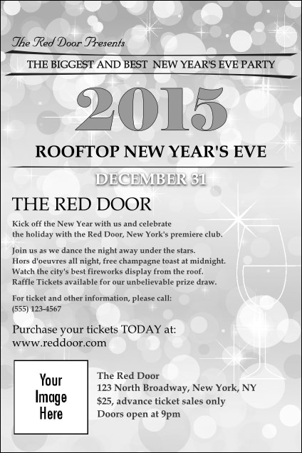 Silver Glitter Poster Product Front