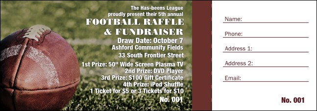Football Raffle Ticket 0007