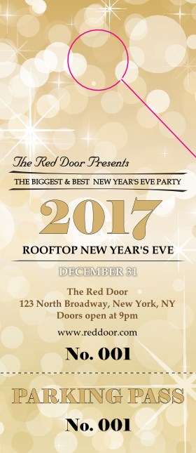 Gold Glitter Hang Tag Product Front