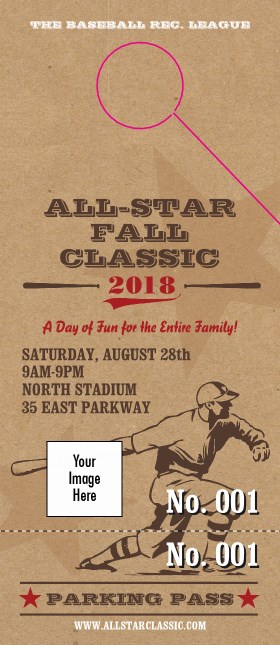 All Star Retro Baseball Hang Tag Product Front