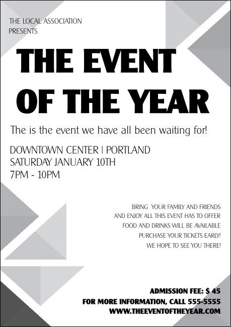 All Purpose Triangles Black and White Postcard Mailer