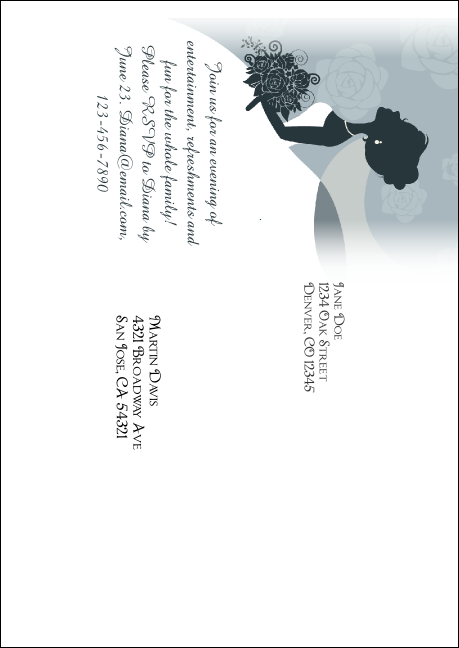 Bridal Postcard Mailer Product Back