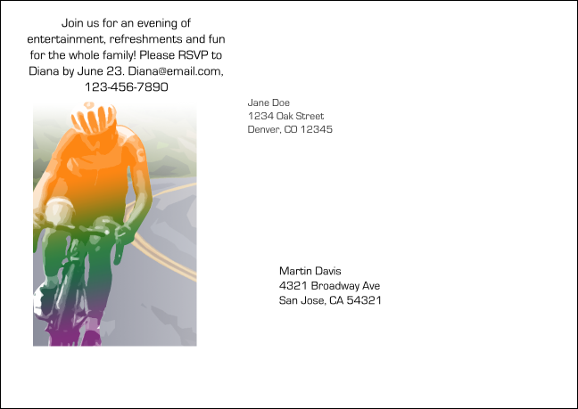 Bike Festival Postcard Mailer Product Back