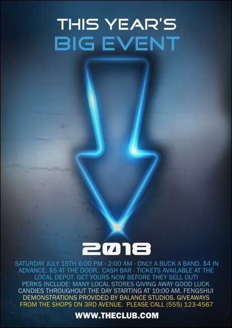 Night Club Neon Postcard Mailer