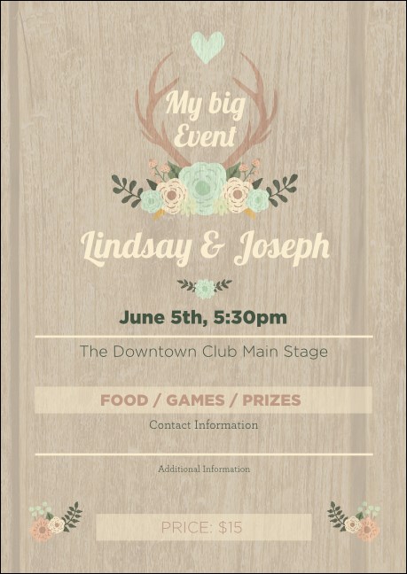 Flower Stag & Doe Postcard Mailer Product Front