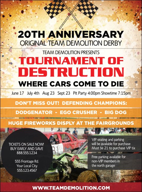 Crash Zone Flyer Product Front