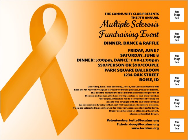 Orange Ribbon Flyer Product Front