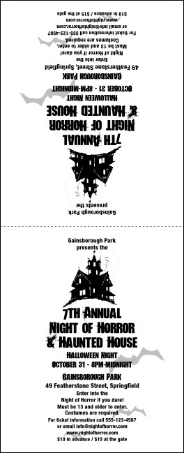 Haunted House  Table Tent