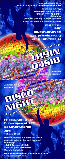 Disco Table Tent Product Front