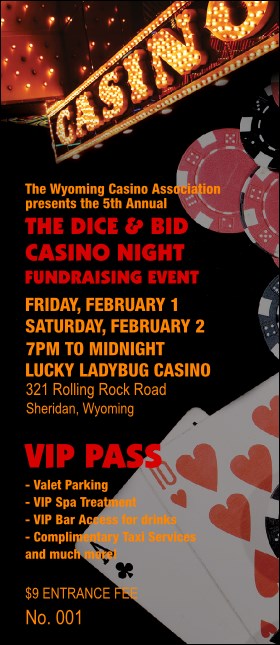 Casino Night VIP Pass