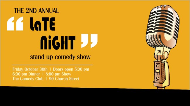 Comedy Retro Facebook Event Cover