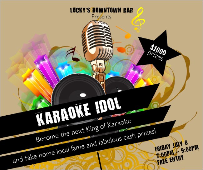 Karaoke Facebook Post