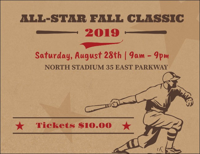 All Star Retro Baseball Facebook Post