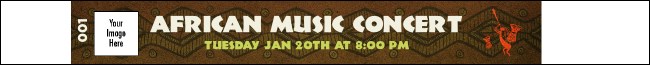 African Music Premium Synthetic Wristband Product Front
