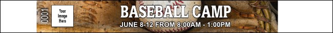 Baseball Camp Premium Synthetic Wristband Product Front