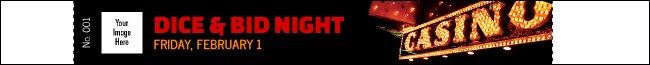 Casino Night Premium Synthetic Wristband Product Front