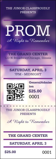 Abstract QR Lights Event Ticket