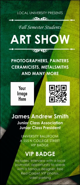 Abstract VIP Event Badge Large Product Front