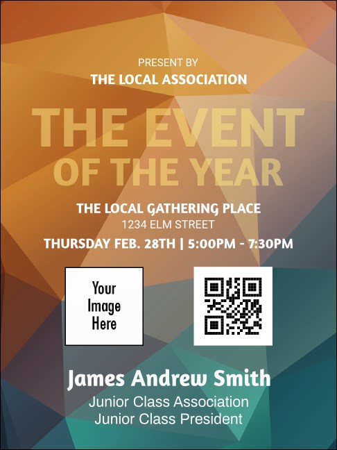 All Purpose Geometric Economy Event Badge Product Front