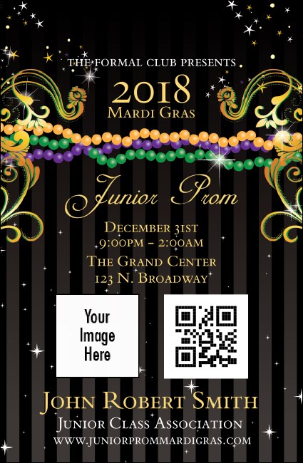 Mardi Gras Prom VIP Event Badge Small VIP Event Badge Small