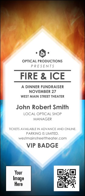 Fire and Ice VIP Event Badge Large Product Front