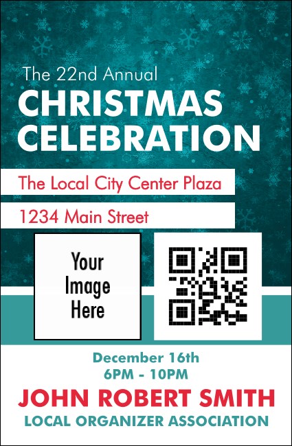 Holiday Snowflake VIP Event Badge Small Product Front