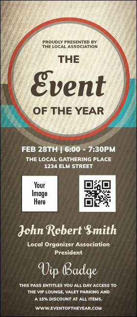 All Purpose Circle VIP Event Badge Large