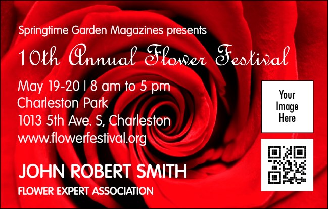 Red Rose  VIP Event Badge Medium Product Front