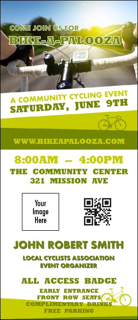 Bike VIP Event Badge Large Product Front