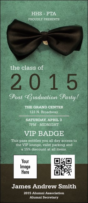 Bow Tie VIP Event Badge Large Product Front