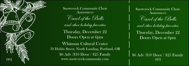 Christmas Bells General Admission Ticket 002 Product Front