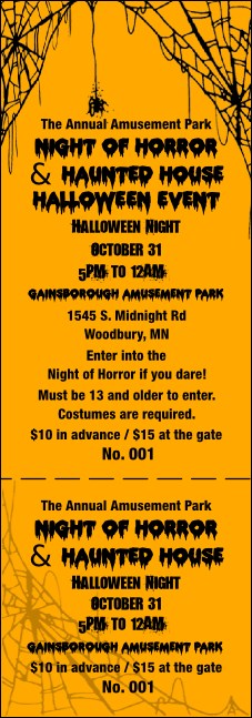 Spider Web Event Ticket 002 Product Front