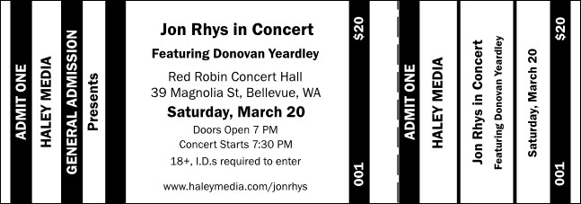 All Purpose General Admission Ticket 003 Product Front