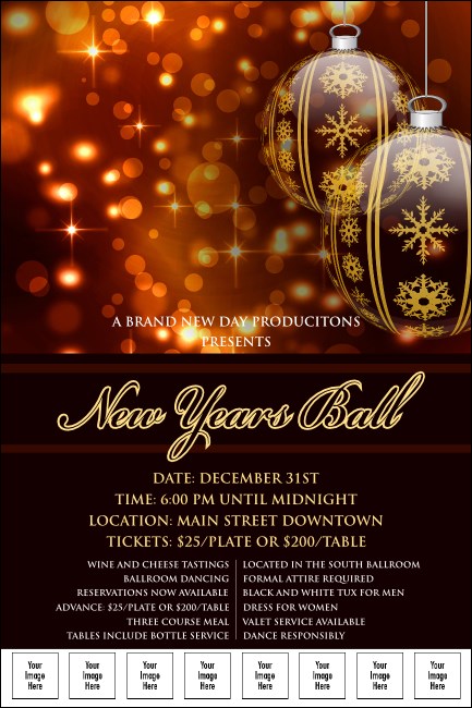 Golden Ornament Logo Poster Product Front